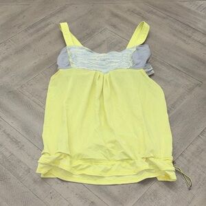 Lululemon Athletica Yellow and Gray Tank Top